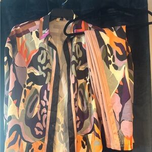 Multicolor Abstract Print Skirt